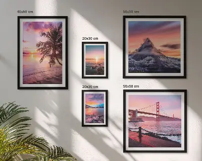 Gallery wall Zeegezichten met palmbomen