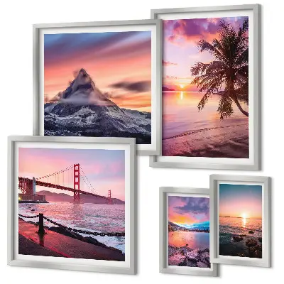 Gallery wall Zeegezichten met palmbomen