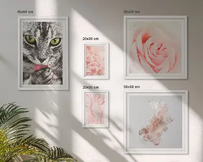Gallerijmuur katten, rozen en delicate tinten