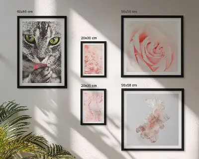 Gallerijmuur katten, rozen en delicate tinten