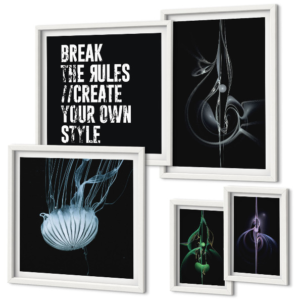 Wanddecoratie compositie Abstracte creatieve motieven