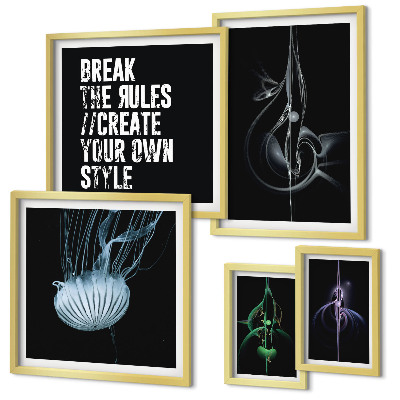 Wanddecoratie compositie Abstracte creatieve motieven