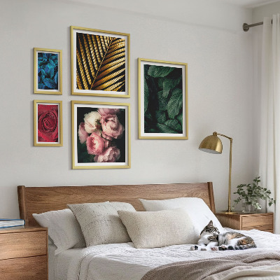 Moderne schilderijen set Plantaardige bloemmotieven