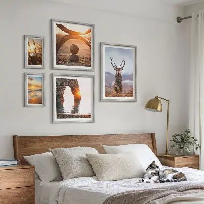 Wanddecoratie compositie Natuur en wilde dieren in harmonie