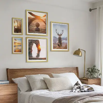 Wanddecoratie compositie Natuur en wilde dieren in harmonie