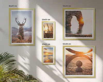 Wanddecoratie compositie Natuur en wilde dieren in harmonie