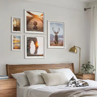 Wanddecoratie compositie Natuur en wilde dieren in harmonie
