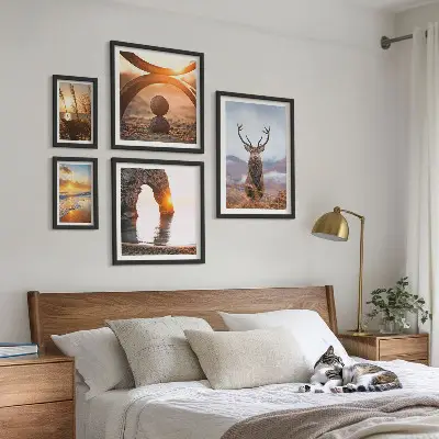 Wanddecoratie compositie Natuur en wilde dieren in harmonie