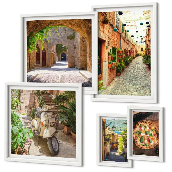 Gallery wall Charmante straatjes vol Italiaanse gerechten