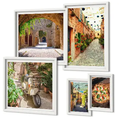 Gallery wall Charmante straatjes vol Italiaanse gerechten