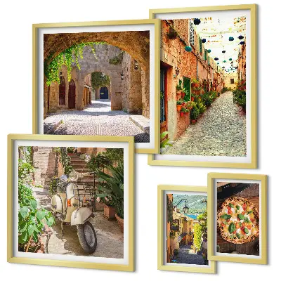 Gallery wall Charmante straatjes vol Italiaanse gerechten