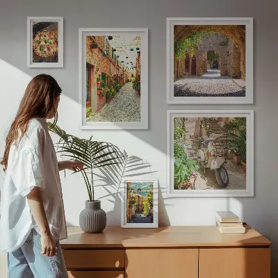 Gallery wall Charmante straatjes vol Italiaanse gerechten