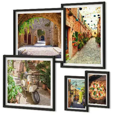 Gallery wall Charmante straatjes vol Italiaanse gerechten