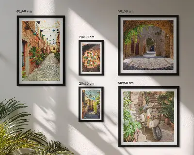 Gallery wall Charmante straatjes vol Italiaanse gerechten