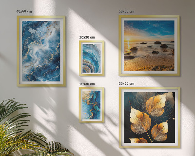 Gallery wall Abstracte blauwe landschappen