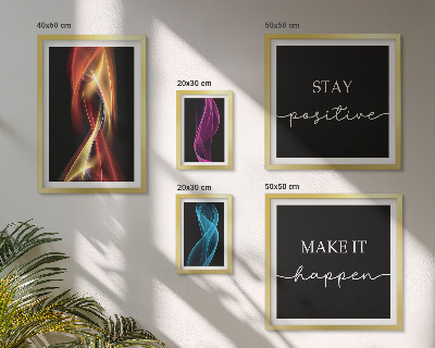 Moderne schilderijen set Citaten, lichtpatronen, inspiraties