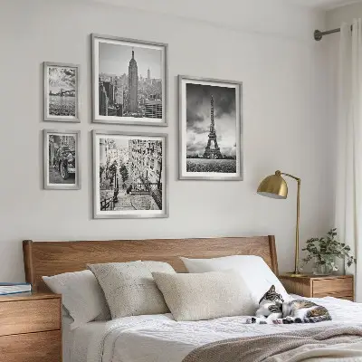 Gallery wall stadslandschappen en architectonische iconen