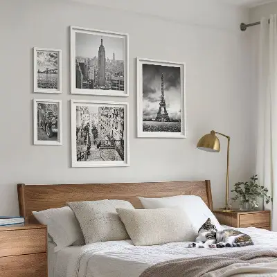 Gallery wall stadslandschappen en architectonische iconen