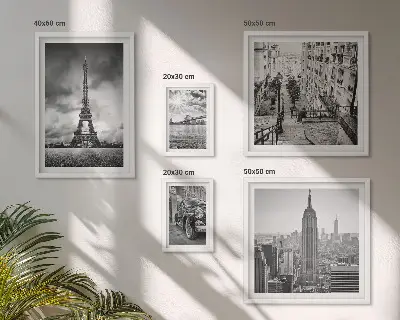 Gallery wall stadslandschappen en architectonische iconen