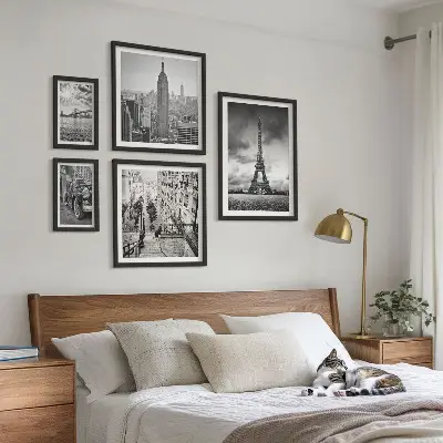 Gallery wall stadslandschappen en architectonische iconen