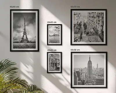 Gallery wall stadslandschappen en architectonische iconen