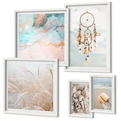 Wanddecoratie compositie Boho dromen strand natuur