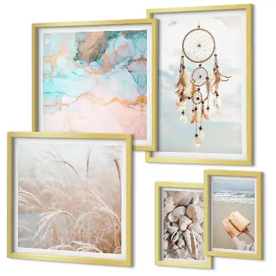 Wanddecoratie compositie Boho dromen strand natuur