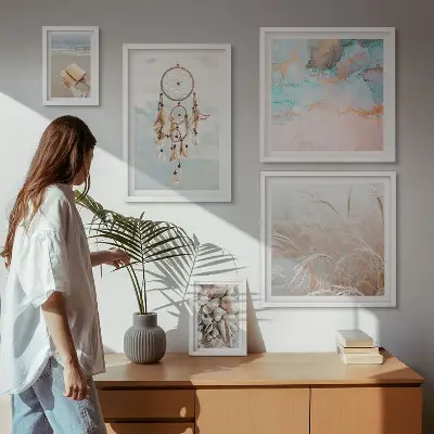 Wanddecoratie compositie Boho dromen strand natuur
