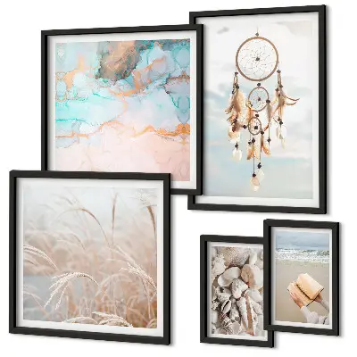 Wanddecoratie compositie Boho dromen strand natuur