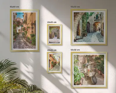 Gallery wall Charmante straatjes met bloemen