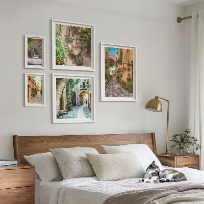 Gallery wall Charmante straatjes met bloemen