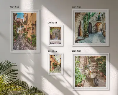 Gallery wall Charmante straatjes met bloemen