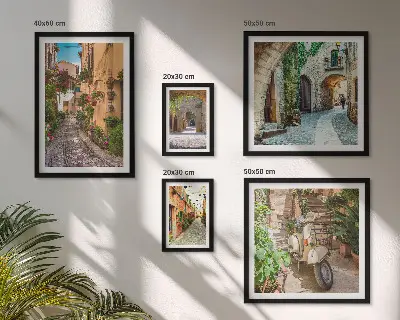 Gallery wall Charmante straatjes met bloemen