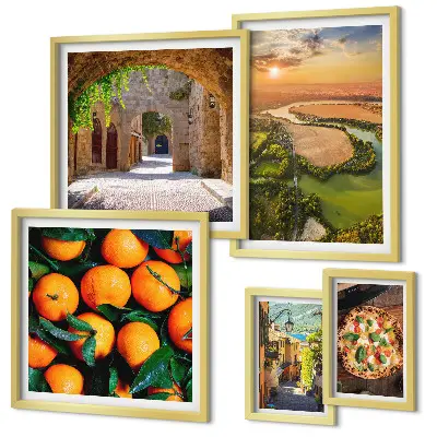 Gallery wall natuurlandschappen met een Italiaanse twist