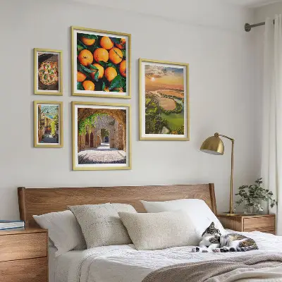 Gallery wall natuurlandschappen met een Italiaanse twist