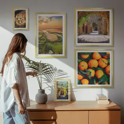 Gallery wall natuurlandschappen met een Italiaanse twist