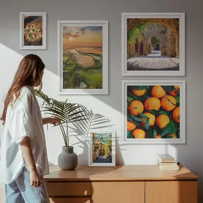 Gallery wall natuurlandschappen met een Italiaanse twist