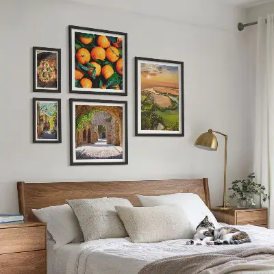 Gallery wall natuurlandschappen met een Italiaanse twist