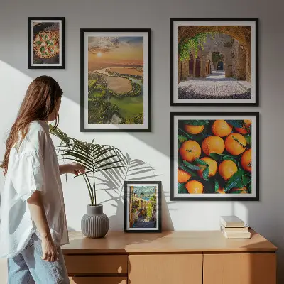 Gallery wall natuurlandschappen met een Italiaanse twist