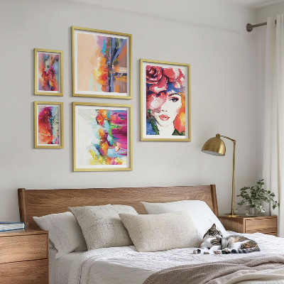 Wanddecoratie compositie Kleurrijke abstracte portretten