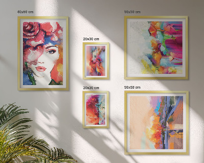 Wanddecoratie compositie Kleurrijke abstracte portretten