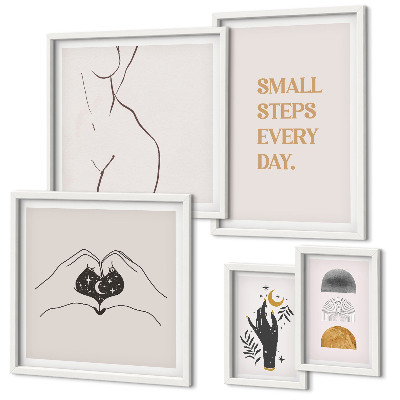 Wanddecoratie compositie Motivatie positief denken minimalisme
