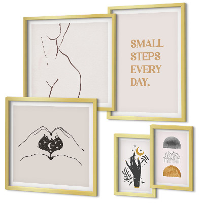 Wanddecoratie compositie Motivatie positief denken minimalisme