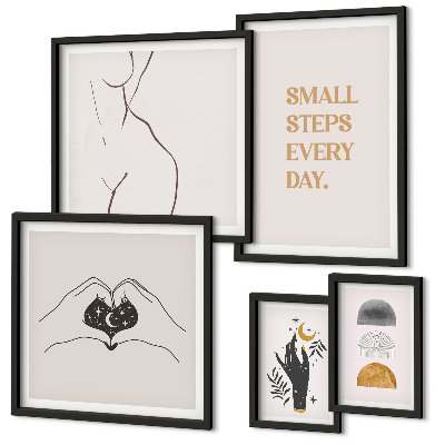 Wanddecoratie compositie Motivatie positief denken minimalisme