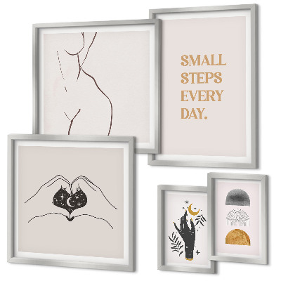 Wanddecoratie compositie Motivatie positief denken minimalisme