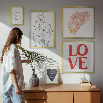 Wanddecoratie compositie Familie, liefde, warmte, geluk