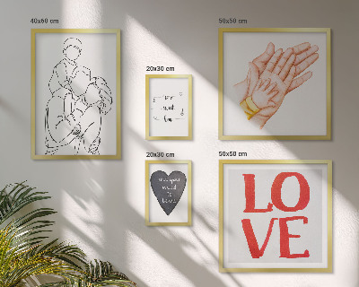 Wanddecoratie compositie Familie, liefde, warmte, geluk