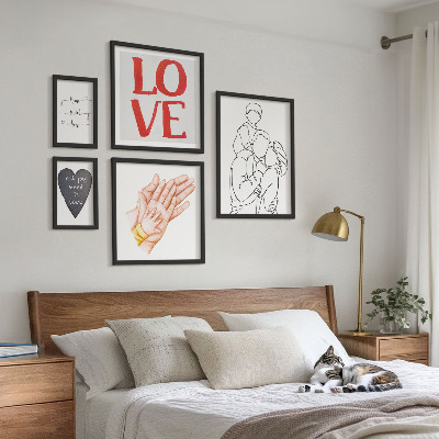 Wanddecoratie compositie Familie, liefde, warmte, geluk