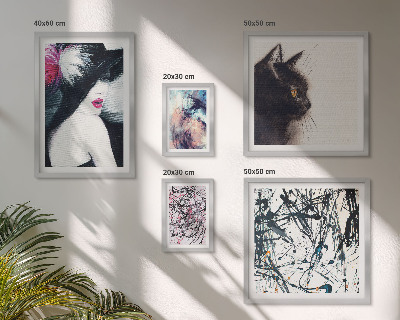 Wanddecoratie compositie Stijlvolle abstracte portretten