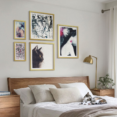 Wanddecoratie compositie Stijlvolle abstracte portretten